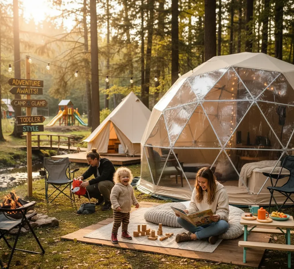 Camping and Glamping With a Toddler