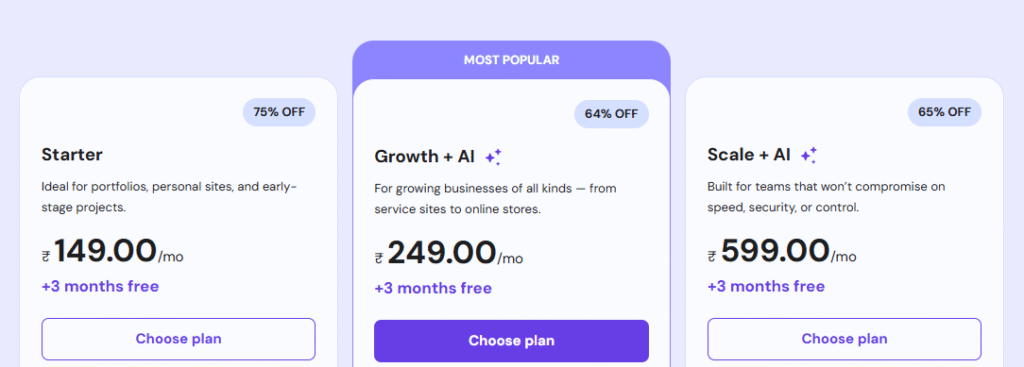 Hostinger Hosting Plans